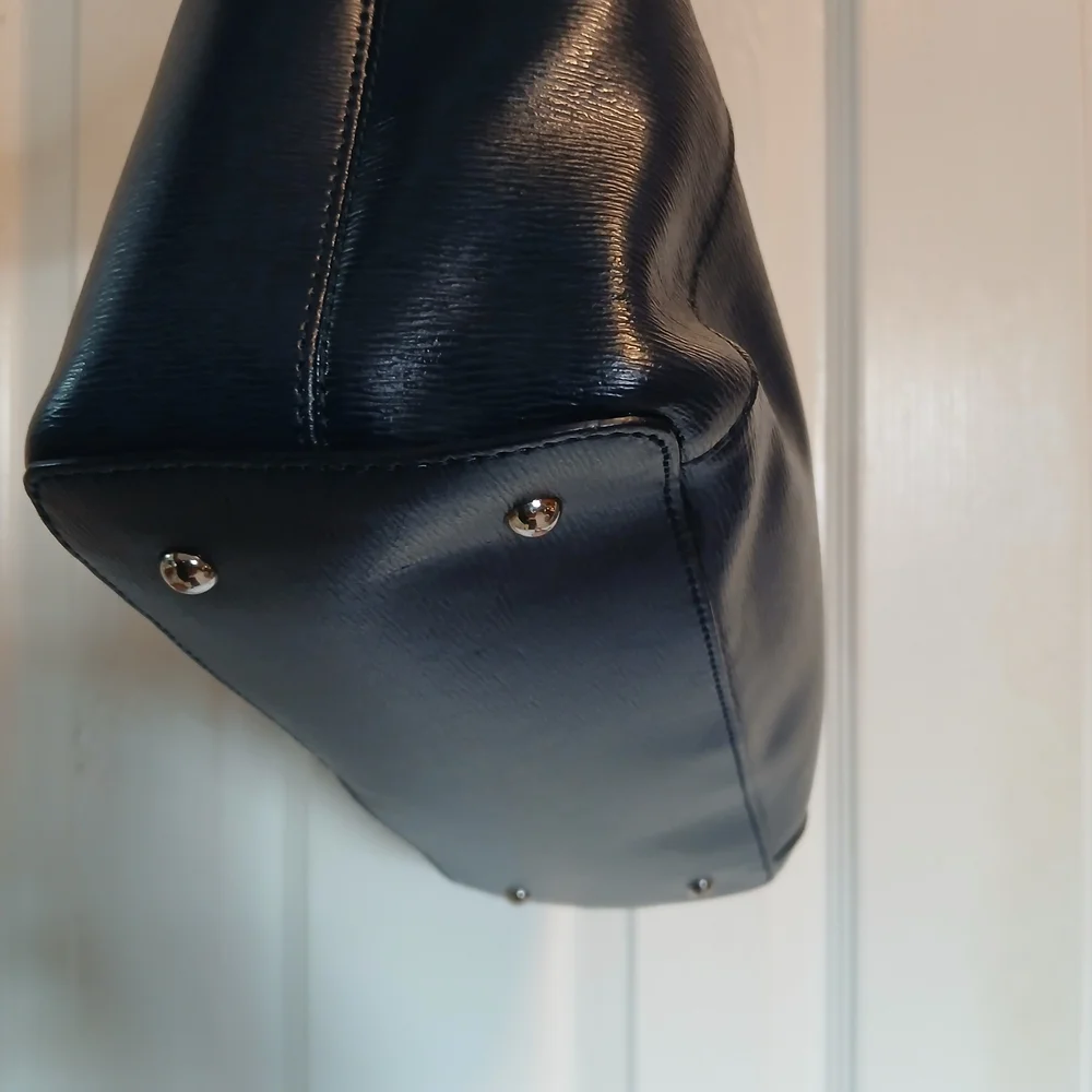 Lauren Ralph Lauren Black Leather Tote Bag - Picture 7 of 15